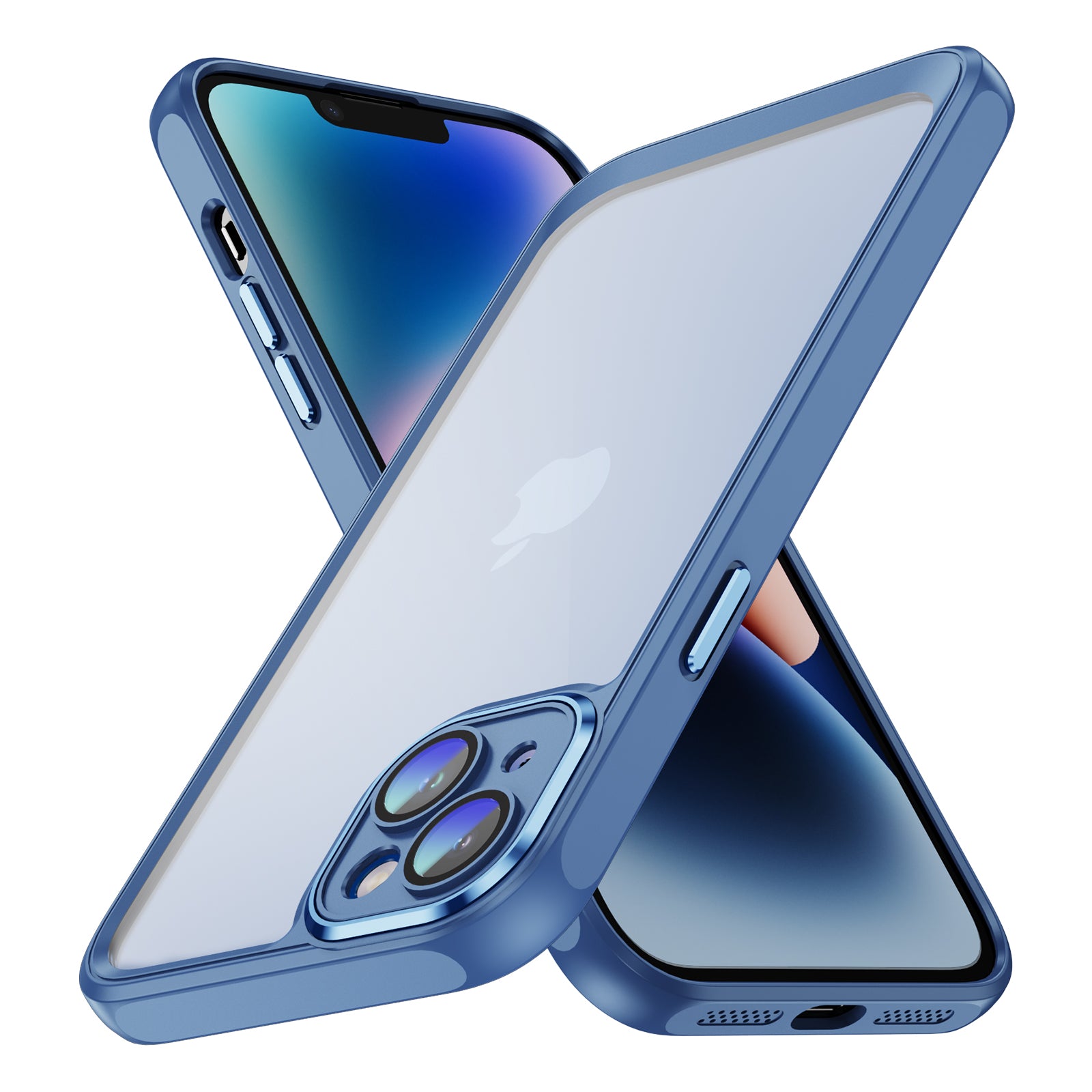 Til iPhone 14 Plus, hård akryl, blød TPU-telefoncover, kraftigt beskyttende, klart cover med kameralinsebeskytter Til iPhone 14 Plus, hård akryl, blød TPU-telefoncover, kraftigt beskyttende, klart cover med kameralinsebeskytter